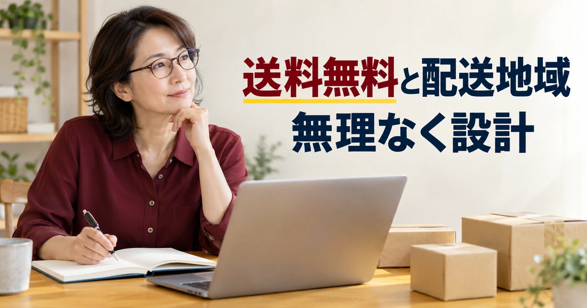 送料無料の条件と配送する地域を検討する店主