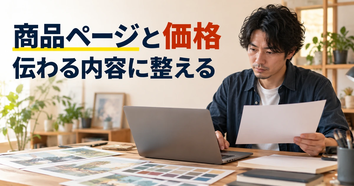 データ販売の商品紹介と価格を検討するクリエイター