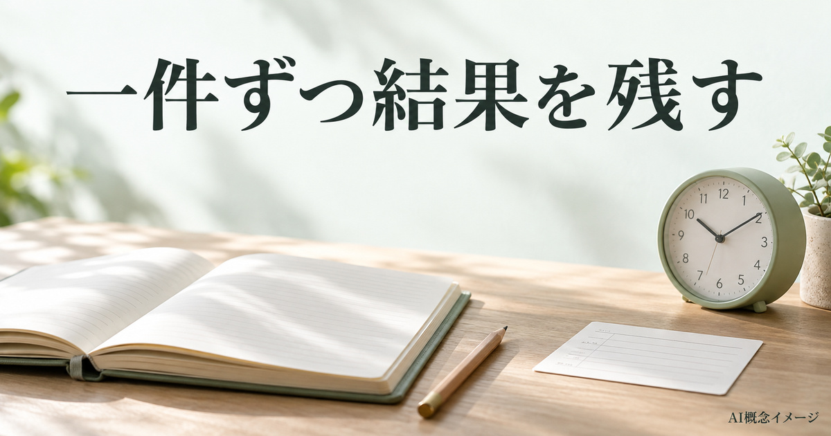 通知確認の条件と結果を一件ずつ記録するノートのAI概念イメージ