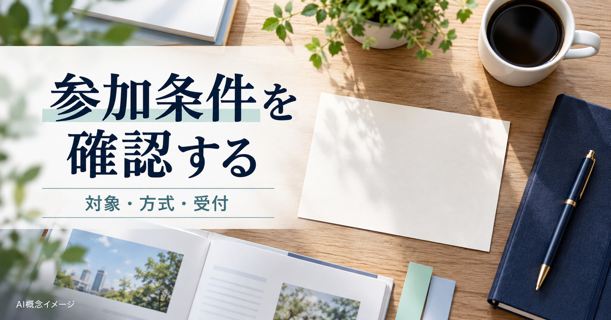 参加する回の条件を確認する準備のAI概念イメージ