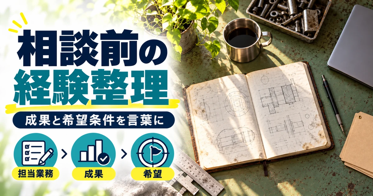 これまで担当した業務と成果を整理するイメージ