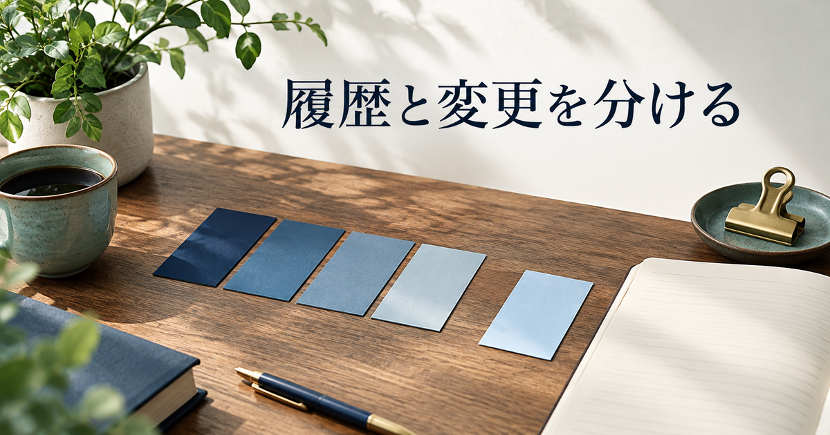 取得した色の並びと調整後の色を分けて置いた見本