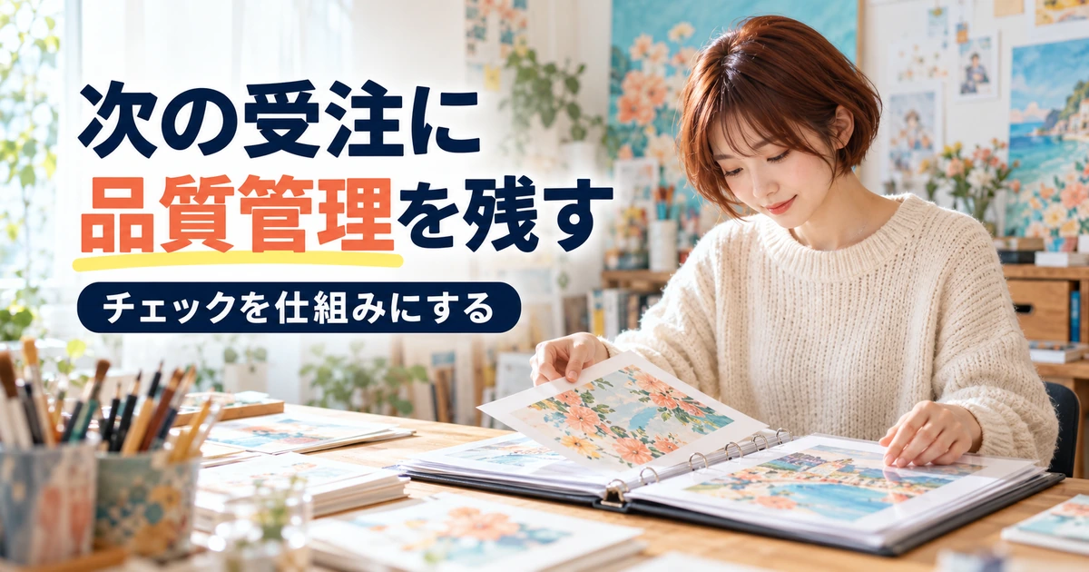 次の受注に使える品質管理のチェックを整える場面