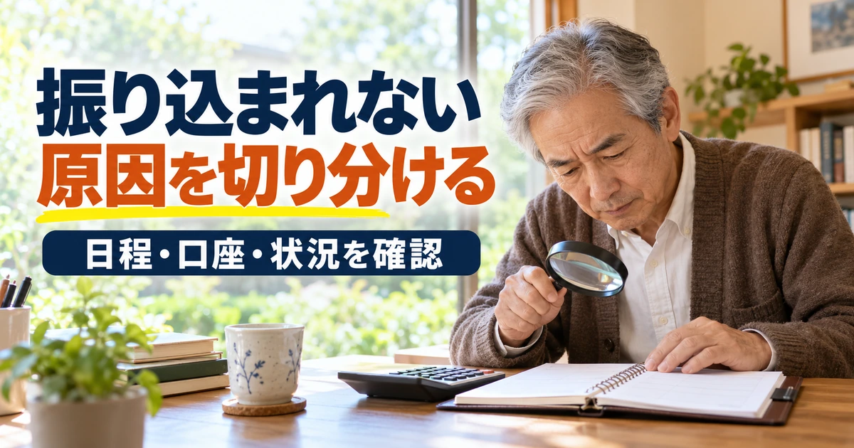 報酬が振り込まれない原因を日程や口座などから確認する場面