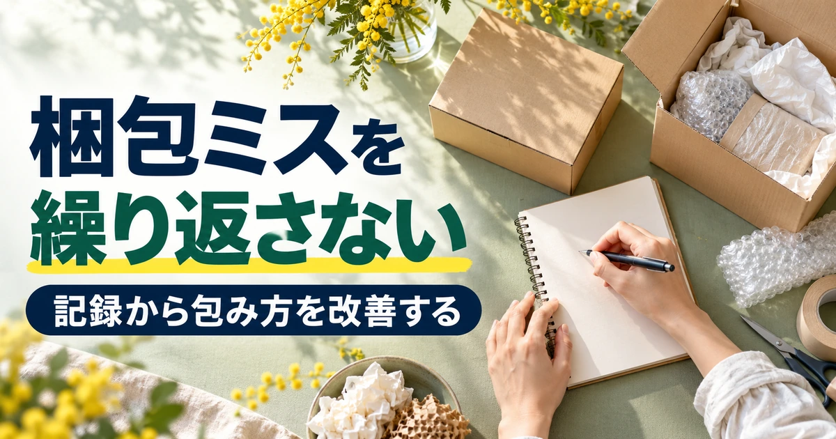 梱包の記録から破損やミスを減らす改善を考える画像
