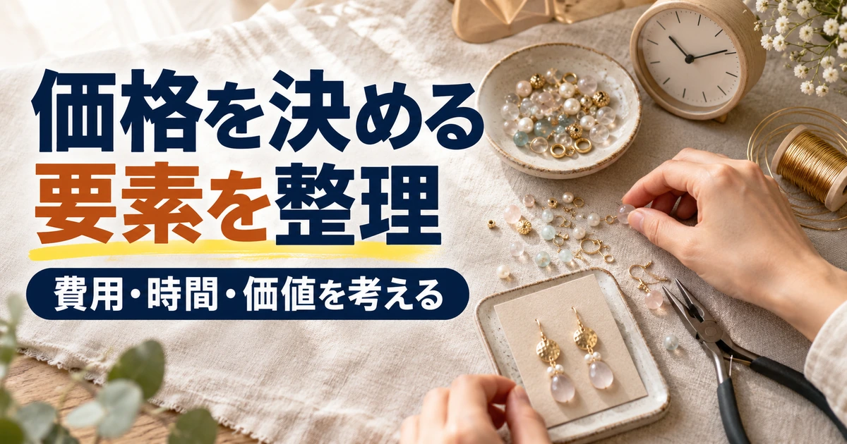 価格を決める費用と時間と価値を整理する画像