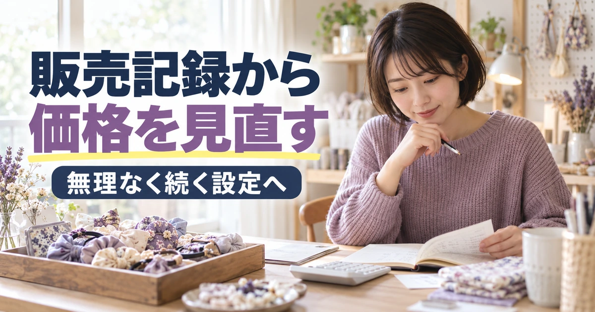 販売記録から継続できる価格を見直す場面