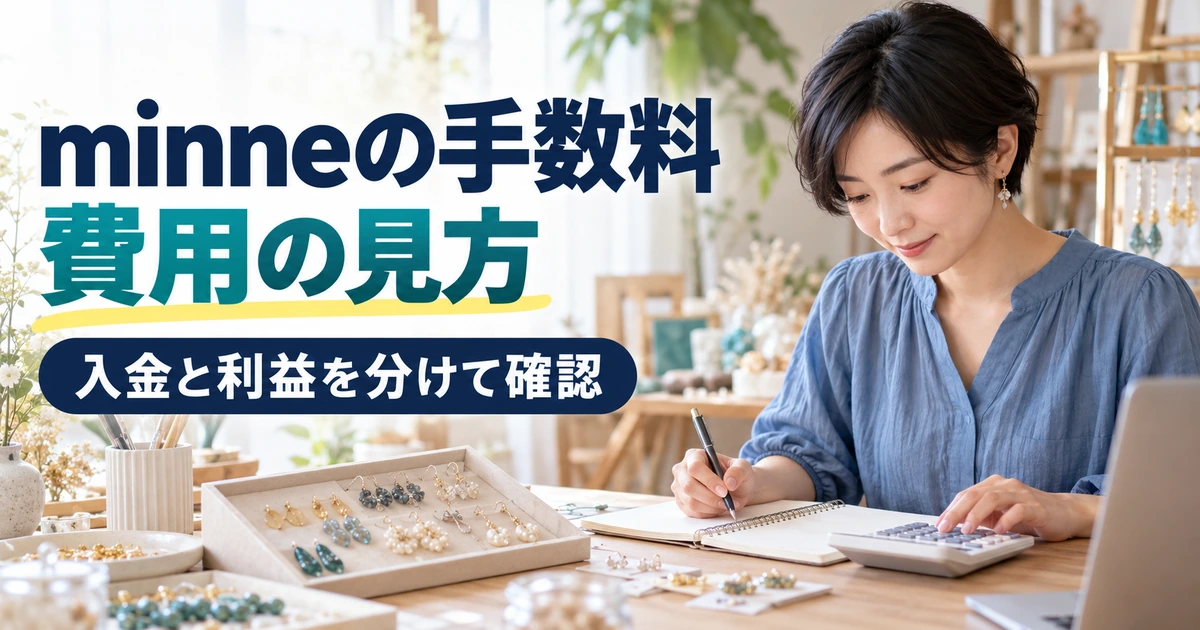 minne販売の手数料と費用を整理する画像