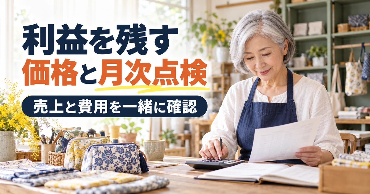 利益を確認する価格設計と月次点検の画像