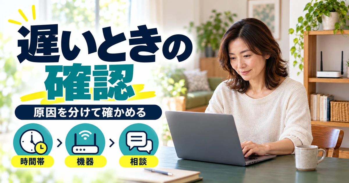 ルーターの置き場所と普段の作業場所を確認する様子