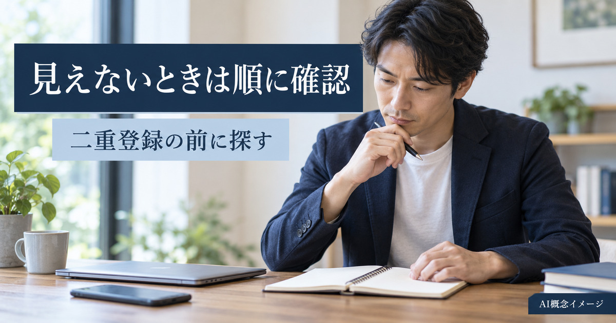 二重登録前にタスクの所在を確認するAI概念イメージ